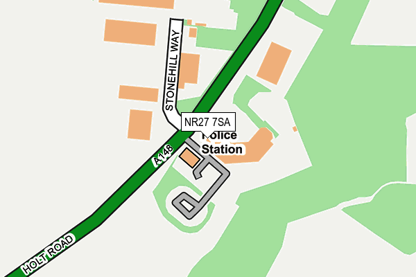 NR27 7SA map - OS OpenMap – Local (Ordnance Survey)