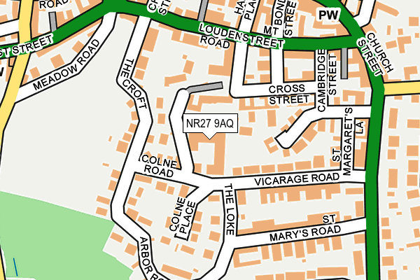 NR27 9AQ map - OS OpenMap – Local (Ordnance Survey)