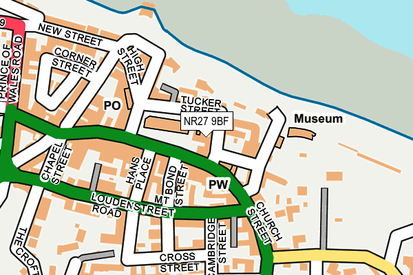 NR27 9BF map - OS OpenMap – Local (Ordnance Survey)