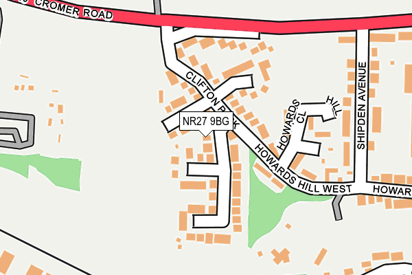 NR27 9BG map - OS OpenMap – Local (Ordnance Survey)
