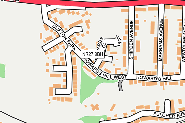 NR27 9BH map - OS OpenMap – Local (Ordnance Survey)
