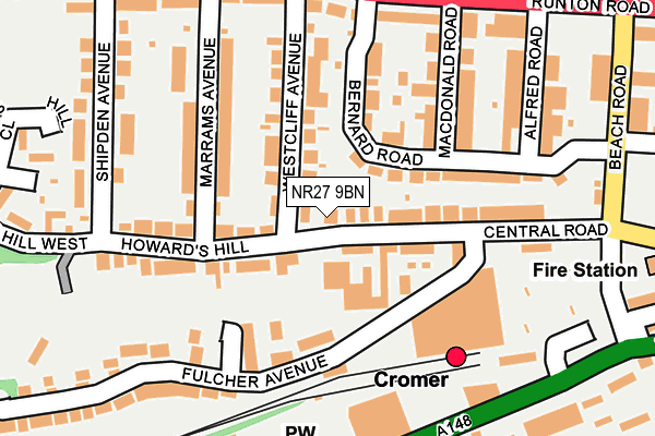 NR27 9BN map - OS OpenMap – Local (Ordnance Survey)