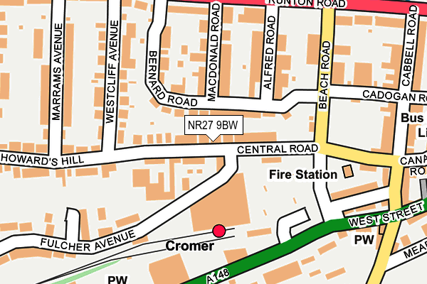 NR27 9BW map - OS OpenMap – Local (Ordnance Survey)