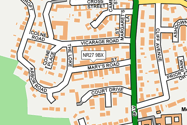 NR27 9BX map - OS OpenMap – Local (Ordnance Survey)