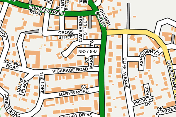 NR27 9BZ map - OS OpenMap – Local (Ordnance Survey)