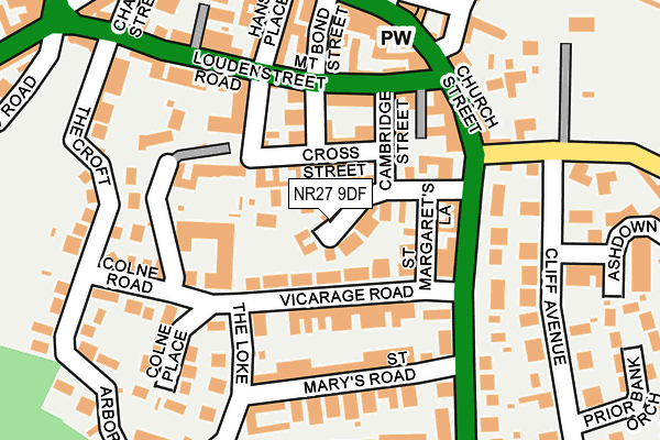 NR27 9DF map - OS OpenMap – Local (Ordnance Survey)