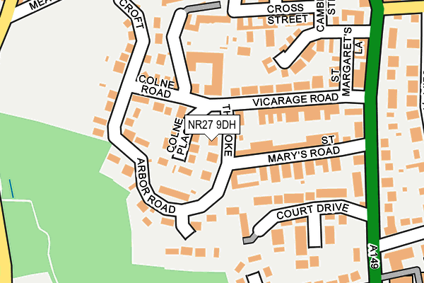 NR27 9DH map - OS OpenMap – Local (Ordnance Survey)