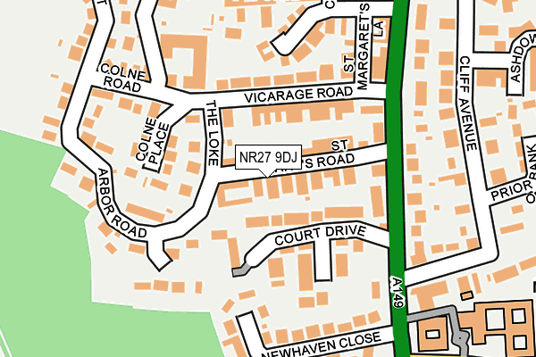NR27 9DJ map - OS OpenMap – Local (Ordnance Survey)
