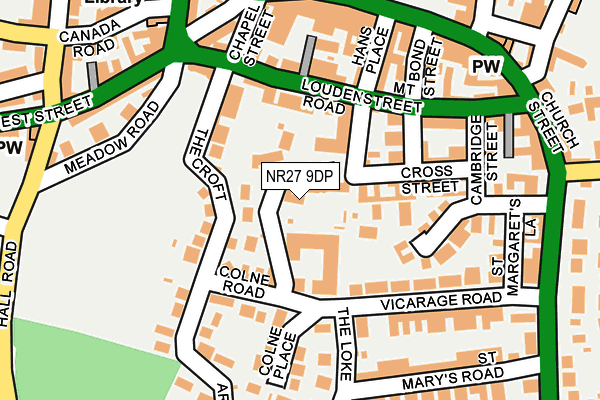 NR27 9DP map - OS OpenMap – Local (Ordnance Survey)