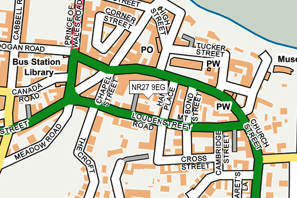 NR27 9EG map - OS OpenMap – Local (Ordnance Survey)