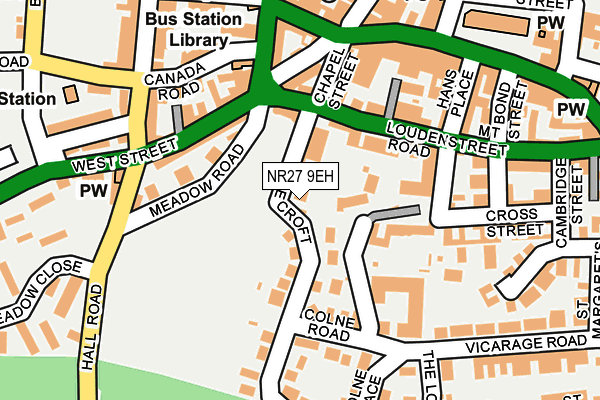 NR27 9EH map - OS OpenMap – Local (Ordnance Survey)