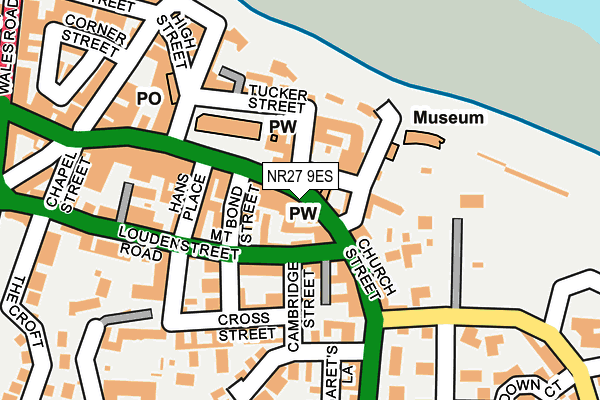 NR27 9ES map - OS OpenMap – Local (Ordnance Survey)