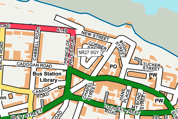 NR27 9GY map - OS OpenMap – Local (Ordnance Survey)