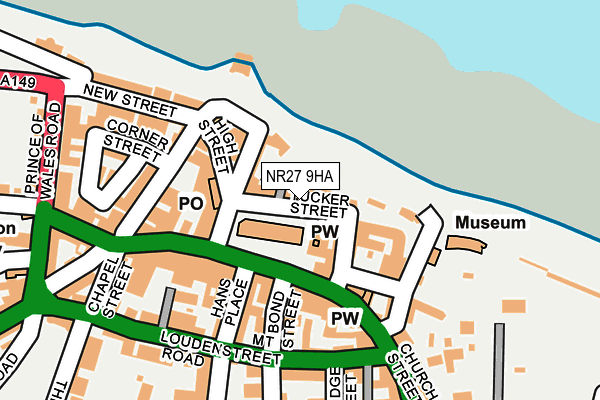 NR27 9HA map - OS OpenMap – Local (Ordnance Survey)