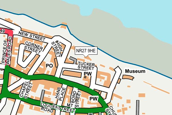 NR27 9HE map - OS OpenMap – Local (Ordnance Survey)