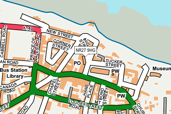 Map of GREY SEAL CROMER RETAIL LTD at local scale
