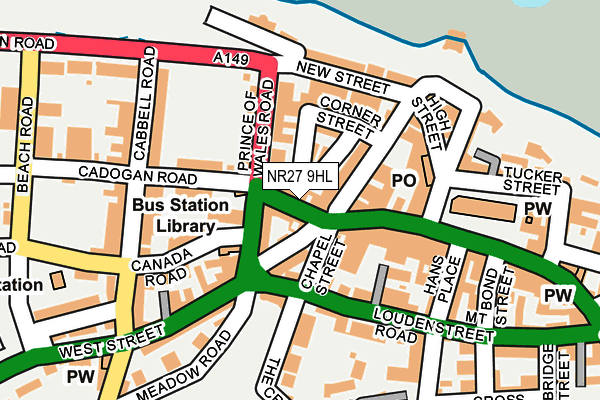 Map of RUSSELL HOUSE AND JETTY STREET MANAGEMENT COMPANY LIMITED at local scale