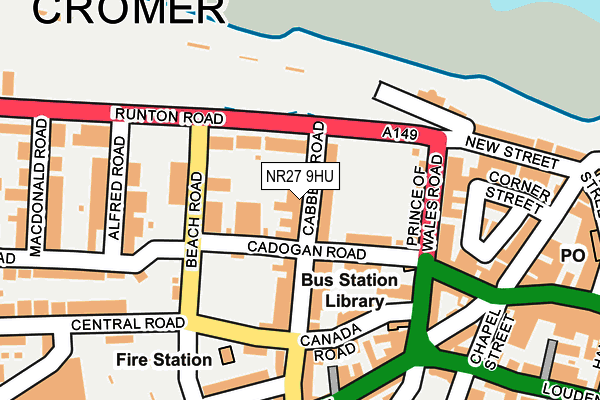 NR27 9HU map - OS OpenMap – Local (Ordnance Survey)