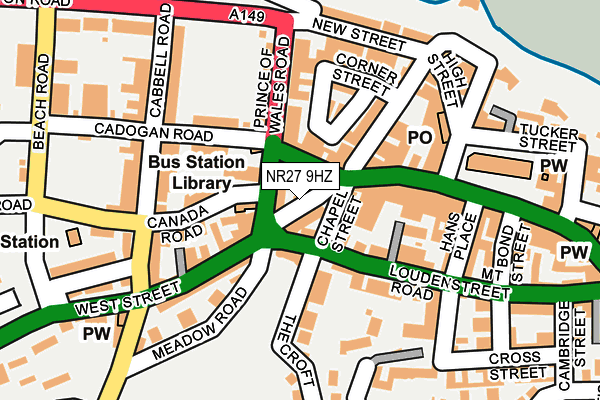 NR27 9HZ map - OS OpenMap – Local (Ordnance Survey)