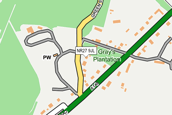 NR27 9JL map - OS OpenMap – Local (Ordnance Survey)