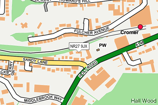 NR27 9JX map - OS OpenMap – Local (Ordnance Survey)