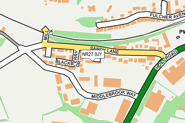NR27 9JY map - OS OpenMap – Local (Ordnance Survey)