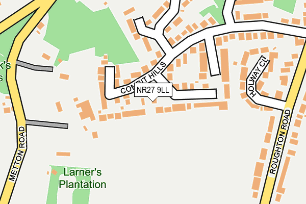 NR27 9LL map - OS OpenMap – Local (Ordnance Survey)