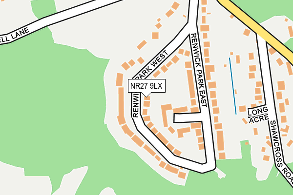 NR27 9LX map - OS OpenMap – Local (Ordnance Survey)