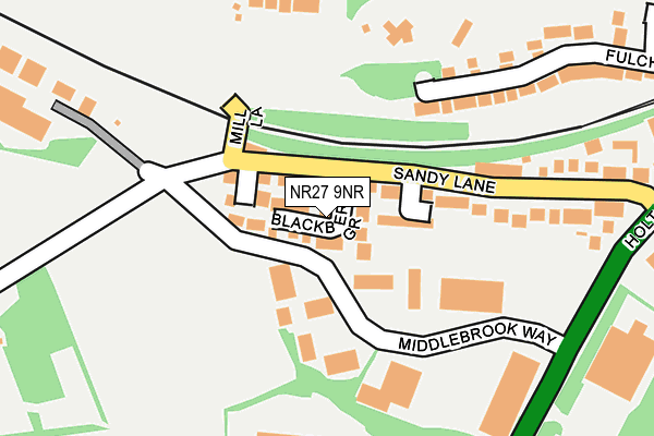 NR27 9NR map - OS OpenMap – Local (Ordnance Survey)