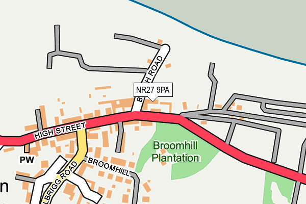 NR27 9PA map - OS OpenMap – Local (Ordnance Survey)