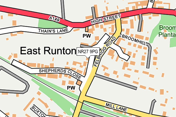 NR27 9PG map - OS OpenMap – Local (Ordnance Survey)