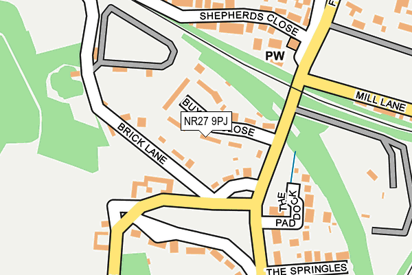 NR27 9PJ map - OS OpenMap – Local (Ordnance Survey)