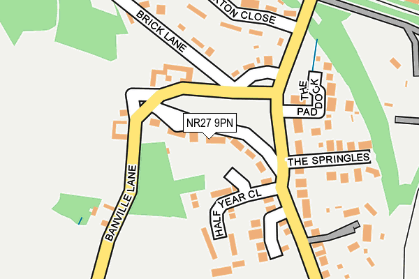 NR27 9PN map - OS OpenMap – Local (Ordnance Survey)