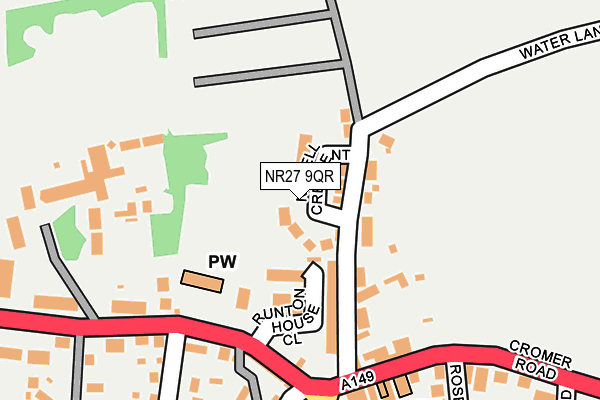 NR27 9QR map - OS OpenMap – Local (Ordnance Survey)