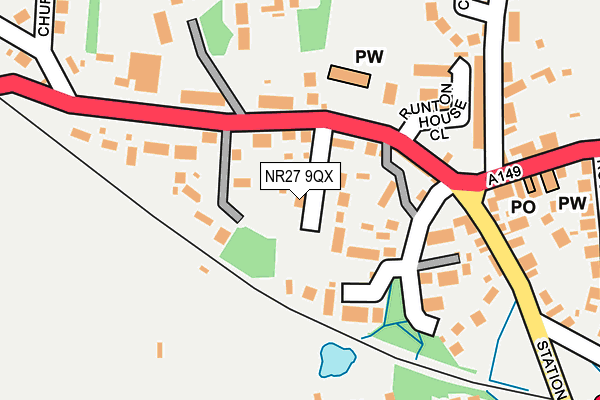 NR27 9QX map - OS OpenMap – Local (Ordnance Survey)