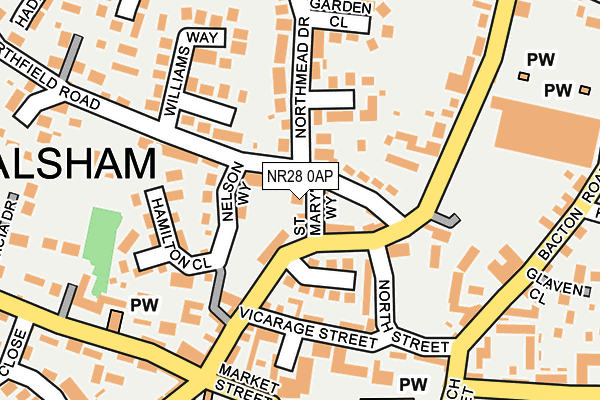NR28 0AP map - OS OpenMap – Local (Ordnance Survey)