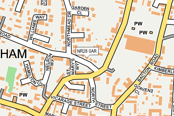 NR28 0AR map - OS OpenMap – Local (Ordnance Survey)
