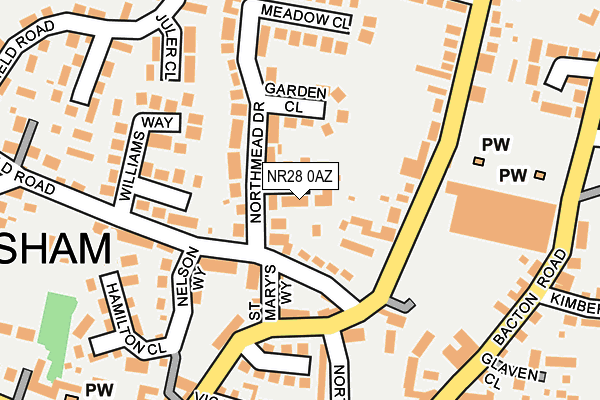NR28 0AZ map - OS OpenMap – Local (Ordnance Survey)
