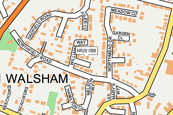 NR28 0BB map - OS OpenMap – Local (Ordnance Survey)