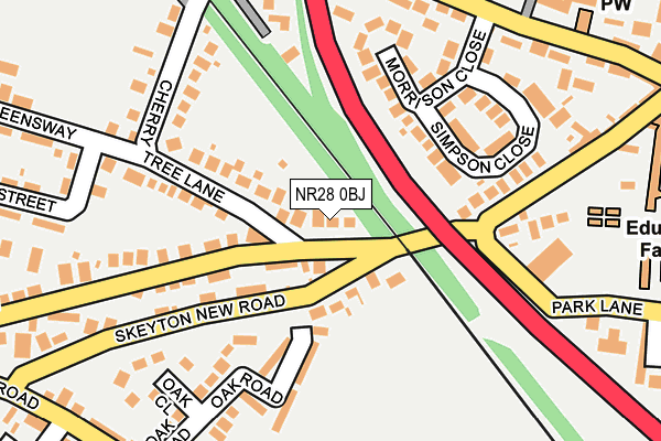 NR28 0BJ map - OS OpenMap – Local (Ordnance Survey)