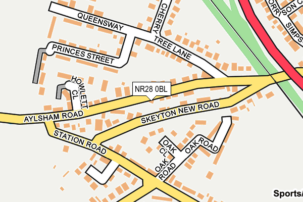 NR28 0BL map - OS OpenMap – Local (Ordnance Survey)