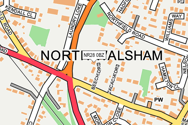 NR28 0BZ map - OS OpenMap – Local (Ordnance Survey)