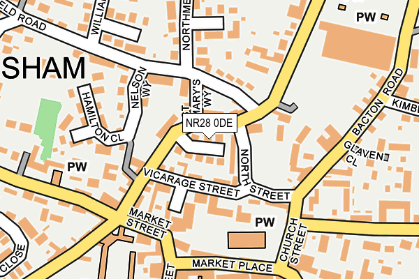 NR28 0DE map - OS OpenMap – Local (Ordnance Survey)