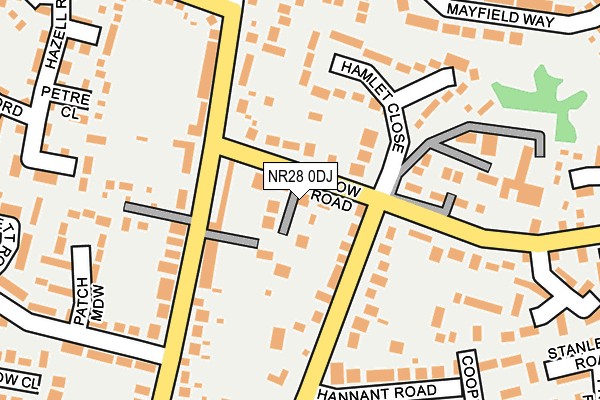 NR28 0DJ map - OS OpenMap – Local (Ordnance Survey)