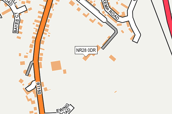 NR28 0DR map - OS OpenMap – Local (Ordnance Survey)