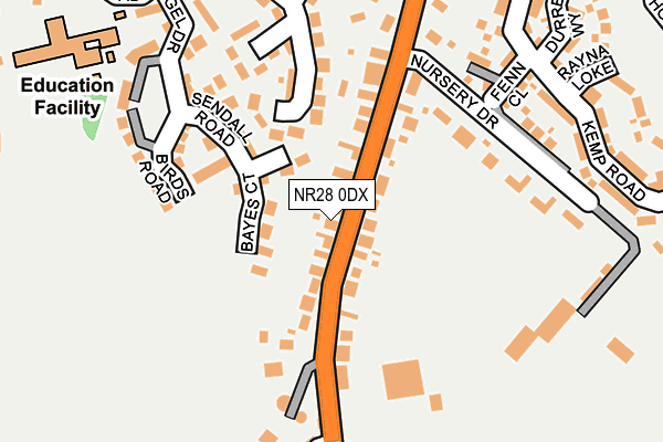 NR28 0DX map - OS OpenMap – Local (Ordnance Survey)