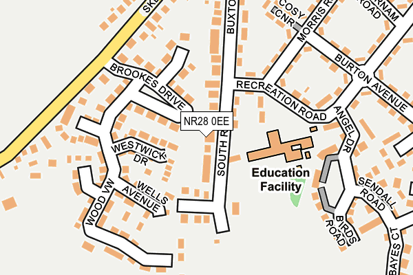 NR28 0EE map - OS OpenMap – Local (Ordnance Survey)