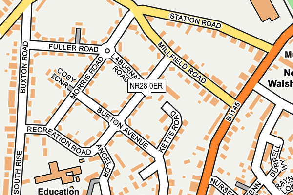 NR28 0ER map - OS OpenMap – Local (Ordnance Survey)