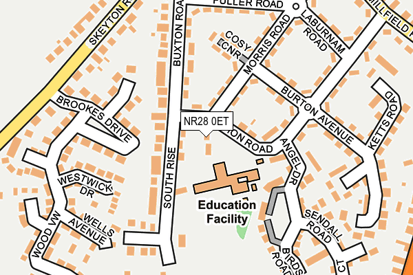 NR28 0ET map - OS OpenMap – Local (Ordnance Survey)
