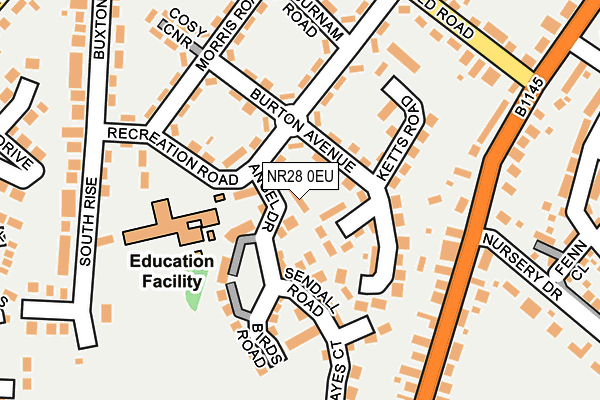 NR28 0EU map - OS OpenMap – Local (Ordnance Survey)